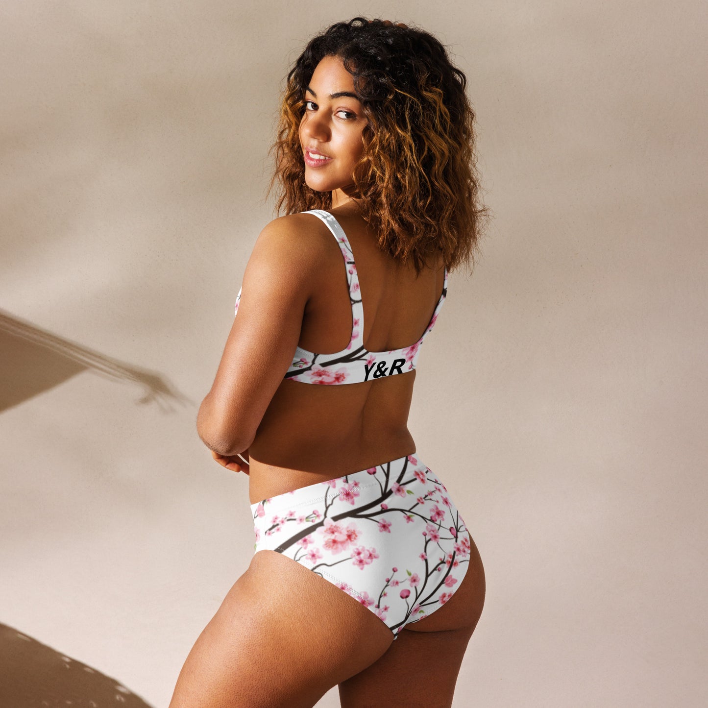Y&R Cherry Blossom high-waisted bikini